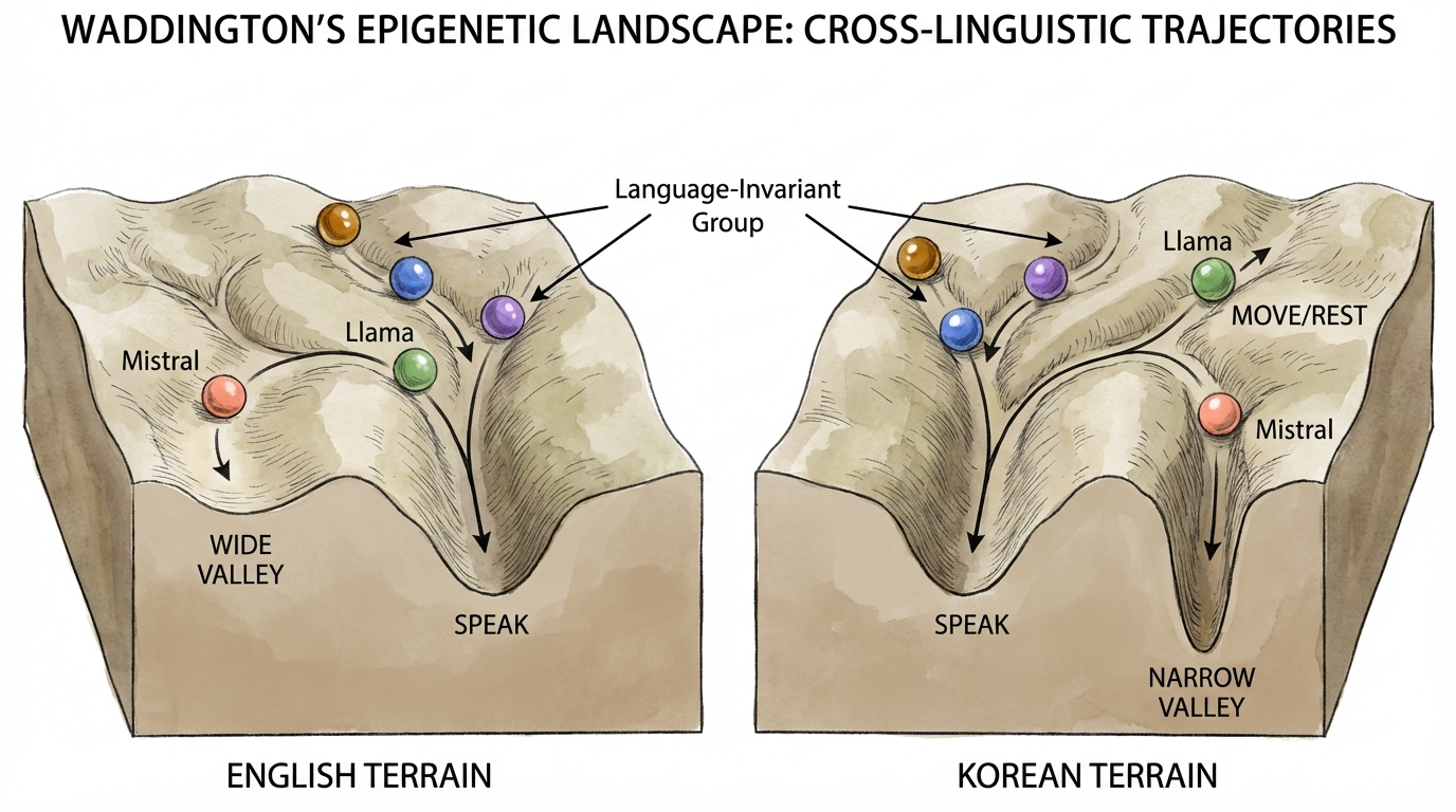 Default Mode Landscape — Waddington's Two Deep Wells