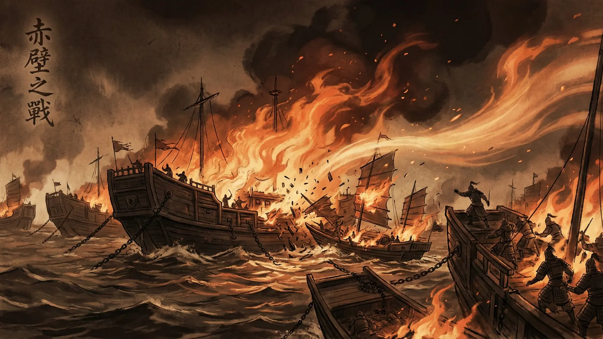 Fire Attack at Red Cliffs — the decisive battle